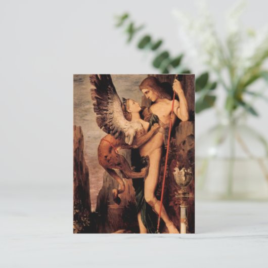 Gustave Moreau - Oedipus en de sphinx Briefkaart (Staand voorkant)