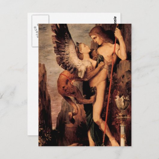 Gustave Moreau - Oedipus en de sphinx Briefkaart (Voorkant / Achterkant)