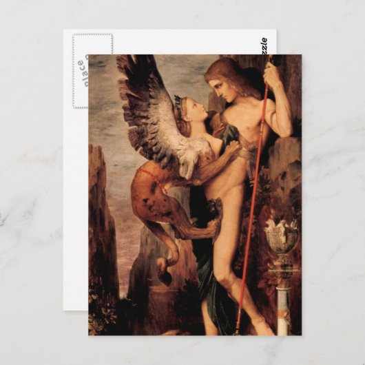Gustave Moreau - Oedipus en de sphinx Briefkaart (Voorkant / Achterkant)