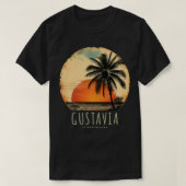 Gustavia St Barthelemy St Barts Strand Palm Trees  T-shirt (Design voorkant)