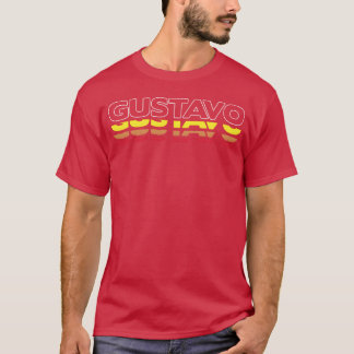 Gustavo voornaam grappige vintage zonsondergang Gu T-shirt