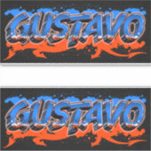 Gustavo Vorname Name Graffiti Aufkleber Sticker (Voorkant)