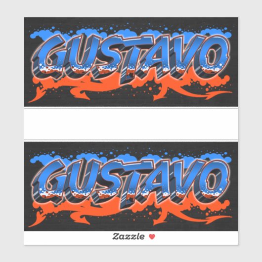 Gustavo Vorname Name Graffiti Aufkleber Sticker (Vel)