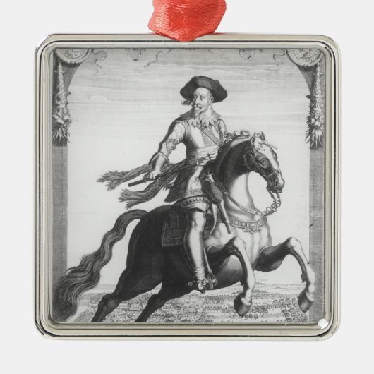 Gustavus Adolphus II, koning van Zweden, over Metalen Ornament (Voorkant)