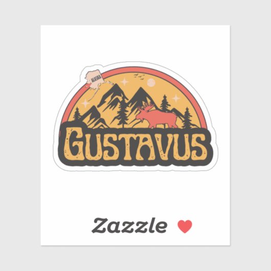 Gustavus, Alaska Sticker (Vel)