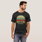 GUSTINE TEXAS Retro Zonsondergang T-shirt (Voorkant volledig)