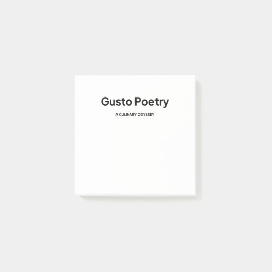 Gusto Poetry Logo Post-it® Notes (Voorkant)