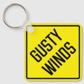 Gusty Winds Metal Vierkante Sleutelhanger (Voorkant)