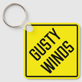 Gusty Winds Metal Vierkante Sleutelhanger