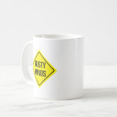 Gusty Winds Road Sign | Klassieke Mok (Voorkant links)