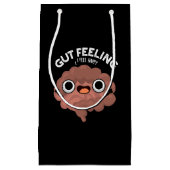 Gut Feeling Funny Anatomine Intestine Pun Dark BG Klein Cadeauzakje (Voorkant)