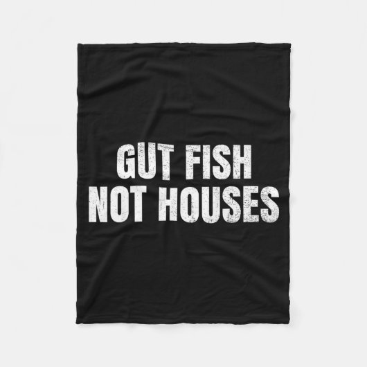Gut Fish, Not Houses Coastal Conservation  Fleece Deken (Voorkant)