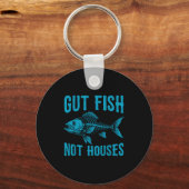 Gut Fish Not Houses, Coastal Conservation Ocean Lo Sleutelhanger (Voorkant)