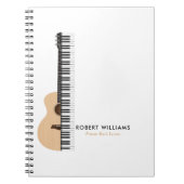 Gutar Piano illustratie Muziekleraar Notitieboek (Voorkant)