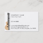 Gutar Piano illustratie Muziekleraar Visitekaartje (Achterkant)