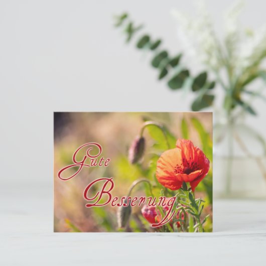 Gute Besserung für Deine lieben Menschen! Briefkaart (Staand voorkant)