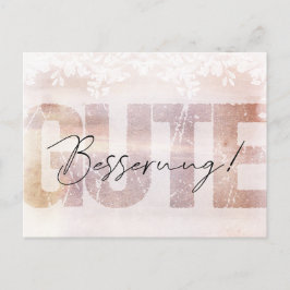 *Gute Besserung* Spruch Karte Blass Briefkaart
