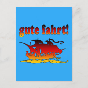 Gute Fahrt Good Trip in German Vacations Travel Briefkaart