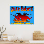 Gute Fahrt Good Trip in German Vacations Travel Poster (Keuken)