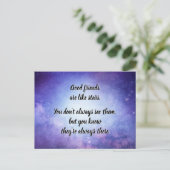 Gute Freunde sind wie Sterne Briefkaart (Staand voorkant)