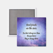 Gute Freunde sind wie Sterne Magneet (Voorkant / Achterkant)