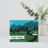 Gute Reise Campervan Vanlife Wohnmobil Sommer Berg Briefkaart (Staand voorkant)