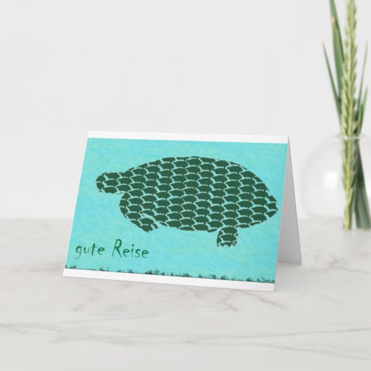 gute Reise Schildkröten Feestdagen Kaart (Voorkant)
