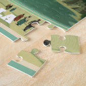  GUTEMALA LAGO PETEN Retro poster Legpuzzel (Zijkant)