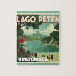  GUTEMALA LAGO PETEN Retro poster Legpuzzel