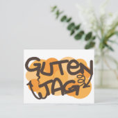 Guten label Duitse Hallo in graffiti-stijl Briefkaart (Staand voorkant)