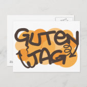 Guten label Duitse Hallo in graffiti-stijl Briefkaart (Voorkant / Achterkant)