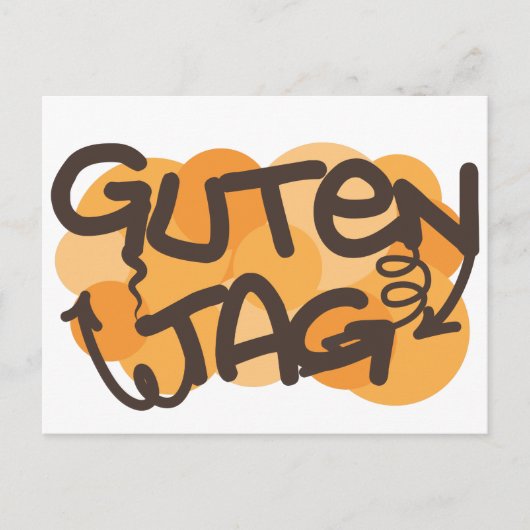 Guten label Duitse Hallo in graffiti-stijl Briefkaart (Voorkant)