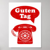 Guten label German Retro Telefoon Poster (Voorkant)
