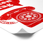 Guten label German Retro Telefoon Poster (Hoek)