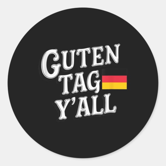 Guten Label Yall Duitse vlag Funny _1 (Voorkant)