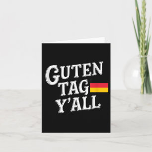 Guten Label Yall Duitse vlag Funny _1 Kaart
