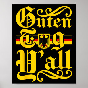 Guten Label Yall Duitsland Flag Festival Mannen Vr Poster