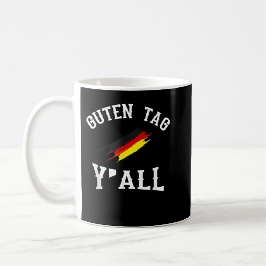 Guten Label Y'all German Flag Funny Oktoberfest Gi Koffiemok (Links)