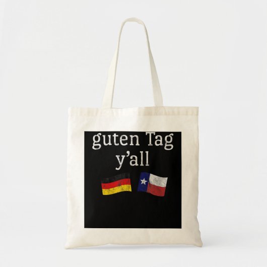 Guten Label Y'all Prost German Texas Oktoberfest Tote Bag (Voorkant)