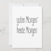 Guten Morgen Heute Morgen - card Kaart (Voorkant)