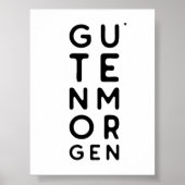 Guten Morgen - minimalistic typography poster (Voorkant)
