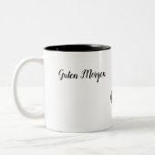 "Guten Morgen" Tasse mit Schaf Tweekleurige Koffiemok (Links)