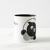 "Guten Morgen" Tasse mit Schaf Tweekleurige Koffiemok (Center)