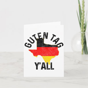 Guten Tag Y'all Grappig Texas Duitsland Duits Cade Kaart