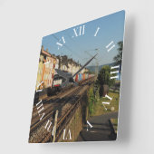 Güterzug in Lorchhausen am Rhein Vierkante Klok (Hoek)