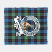 Guthrie Ancient Clan Badge Tartan Pset Fleece Deken (Voorkant (Horizontaal))
