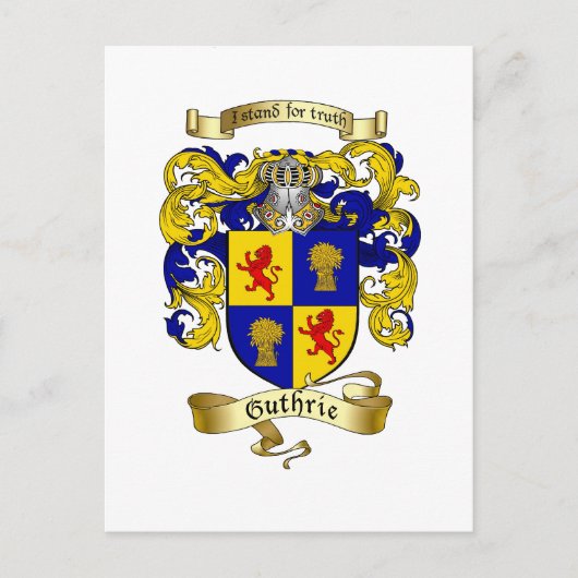 Guthrie Coat of Arms Briefkaart (Voorkant)