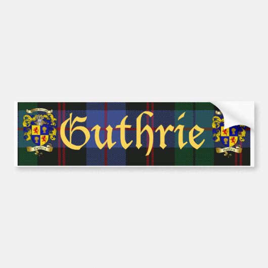 Guthrie Coat of Arms Bumpersticker (Voorkant)