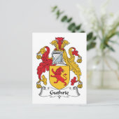 Guthrie Family Crest Briefkaart (Staand voorkant)