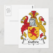 Guthrie Family Crest Briefkaart (Voorkant / Achterkant)